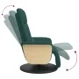 Sillón reclinable de masaje con reposapiés tela verde oscuro de , Sillones - Ref: Foro24-356537, Precio: 259,81 €, Descuento: %