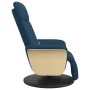 Sillón reclinable de masaje con reposapiés tela azul de , Sillones - Ref: Foro24-356540, Precio: 259,81 €, Descuento: %