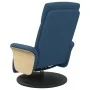 Sillón reclinable de masaje con reposapiés tela azul de , Sillones - Ref: Foro24-356540, Precio: 259,81 €, Descuento: %