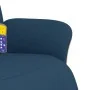 Sillón reclinable de masaje con reposapiés tela azul de , Sillones - Ref: Foro24-356540, Precio: 259,81 €, Descuento: %