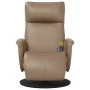 Sillón reclinable masaje reposapiés cuero sintético capuchino de , Sillones - Ref: Foro24-356556, Precio: 229,39 €, Descuento: %