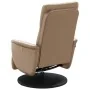 Sillón reclinable masaje reposapiés cuero sintético capuchino de , Sillones - Ref: Foro24-356556, Precio: 229,39 €, Descuento: %