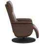 Sillón reclinable masaje con reposapiés cuero sintético marrón de , Sillones - Ref: Foro24-356554, Precio: 234,15 €, Descuent...