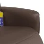 Sillón reclinable masaje con reposapiés cuero sintético marrón de , Sillones - Ref: Foro24-356554, Precio: 234,15 €, Descuent...