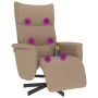 Sillón reclinable masaje reposapiés cuero sintético capuchino de , Sillones - Ref: Foro24-356596, Precio: 236,29 €, Descuento: %