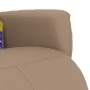 Sillón reclinable masaje reposapiés cuero sintético capuchino de , Sillones - Ref: Foro24-356596, Precio: 236,29 €, Descuento: %