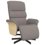 Sillón reclinable con reposapiés tela gris taupe de , Sillones - Ref: Foro24-356606, Precio: 235,79 €, Descuento: %