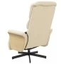Sillón reclinable de masaje con reposapiés tela color crema de , Sillones - Ref: Foro24-356619, Precio: 255,20 €, Descuento: %