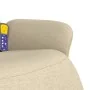 Sillón reclinable de masaje con reposapiés tela color crema de , Sillones - Ref: Foro24-356619, Precio: 255,20 €, Descuento: %