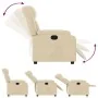Sillón reclinable de tela crema by , Armchairs - Ref: Foro24-373583, Price: 226,03 €, Discount: %