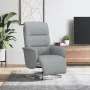 Sillón reclinable con reposapiés tela gris claro de , Sillones - Ref: Foro24-356561, Precio: 206,14 €, Descuento: %