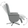 Sillón reclinable con reposapiés tela gris claro de , Sillones - Ref: Foro24-356561, Precio: 206,14 €, Descuento: %