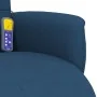 Sillón reclinable de masaje con reposapiés tela azul de , Sillones - Ref: Foro24-356580, Precio: 225,51 €, Descuento: %