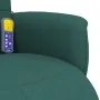 Sillón reclinable de masaje con reposapiés tela verde oscuro de , Sillones - Ref: Foro24-356577, Precio: 225,46 €, Descuento: %