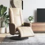 Sillón reclinable masaje reposapiés cuero sintético capuchino de , Sillones - Ref: Foro24-356516, Precio: 232,77 €, Descuento: %