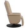 Sillón reclinable masaje reposapiés cuero sintético capuchino de , Sillones - Ref: Foro24-356516, Precio: 232,77 €, Descuento: %