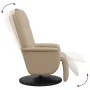 Sillón reclinable masaje reposapiés cuero sintético capuchino de , Sillones - Ref: Foro24-356516, Precio: 232,77 €, Descuento: %