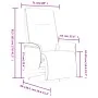 Sillón reclinable masaje reposapiés cuero sintético capuchino de , Sillones - Ref: Foro24-356516, Precio: 232,77 €, Descuento: %