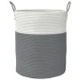 Cesta de almacenaje algodón gris y blanco Ø38x46 cm de , Cestas - Ref: Foro24-358482, Precio: 31,91 €, Descuento: %