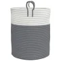 Cesta de almacenaje algodón gris y blanco Ø38x46 cm de , Cestas - Ref: Foro24-358482, Precio: 31,91 €, Descuento: %