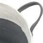 Cesta de almacenaje algodón gris y blanco Ø38x46 cm de , Cestas - Ref: Foro24-358482, Precio: 31,91 €, Descuento: %