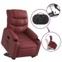 Sillón reclinable elevable cuero artificial rojo tinto de , Sillones - Ref: Foro24-3206603, Precio: 299,83 €, Descuento: %