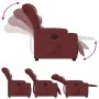 Sillón reclinable elevable cuero artificial rojo tinto de , Sillones - Ref: Foro24-3206603, Precio: 299,83 €, Descuento: %