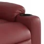 Sillón reclinable elevable cuero artificial rojo tinto de , Sillones - Ref: Foro24-3206603, Precio: 299,83 €, Descuento: %