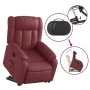 Sillón reclinable elevable cuero artificial rojo tinto de , Sillones - Ref: Foro24-3205268, Precio: 331,31 €, Descuento: %