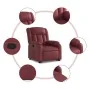 Sillón reclinable elevable cuero artificial rojo tinto de , Sillones - Ref: Foro24-3205268, Precio: 331,31 €, Descuento: %
