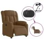 Sillón reclinable eléctrico de tela marrón de , Sillones - Ref: Foro24-3205296, Precio: 278,59 €, Descuento: %