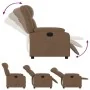 Sillón reclinable eléctrico de tela marrón de , Sillones - Ref: Foro24-3205296, Precio: 278,59 €, Descuento: %