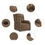 Sillón reclinable eléctrico de tela marrón de , Sillones - Ref: Foro24-3205296, Precio: 278,59 €, Descuento: %