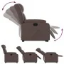 Sillón reclinable elevable eléctrico de cuero sintético marrón de , Sillones - Ref: Foro24-3205280, Precio: 354,17 €, Descuen...