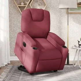 Sillón eléctrico reclinable elevable de tela rojo tinto de , Sillones - Ref: Foro24-3204395, Precio: 350,65 €, Descuento: %