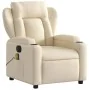 Sillón reclinable de masaje eléctrico tela color crema de , Sillones - Ref: Foro24-3204479, Precio: 312,82 €, Descuento: %
