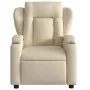 Sillón reclinable de masaje eléctrico tela color crema de , Sillones - Ref: Foro24-3204479, Precio: 312,82 €, Descuento: %