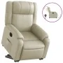Sillón reclinable elevable eléctrico de cuero sintético crema de , Sillones - Ref: Foro24-3205165, Precio: 375,25 €, Descuent...