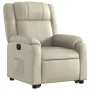 Sillón reclinable elevable eléctrico de cuero sintético crema de , Sillones - Ref: Foro24-3205165, Precio: 375,25 €, Descuent...