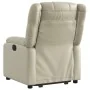 Sillón reclinable elevable eléctrico de cuero sintético crema de , Sillones - Ref: Foro24-3205165, Precio: 375,25 €, Descuent...