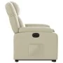 Sillón reclinable elevable eléctrico de cuero sintético crema de , Sillones - Ref: Foro24-3205165, Precio: 375,25 €, Descuent...