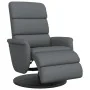 Sillón reclinable con reposapiés cuero sintético gris de , Sillones - Ref: Foro24-356720, Precio: 239,14 €, Descuento: %