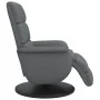 Sillón reclinable con reposapiés cuero sintético gris de , Sillones - Ref: Foro24-356720, Precio: 239,14 €, Descuento: %