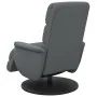 Sillón reclinable con reposapiés cuero sintético gris de , Sillones - Ref: Foro24-356720, Precio: 239,14 €, Descuento: %