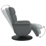 Sillón reclinable con reposapiés cuero sintético gris de , Sillones - Ref: Foro24-356720, Precio: 239,14 €, Descuento: %