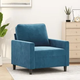Sillón de terciopelo azul 60 cm de , Sofás - Ref: Foro24-359188, Precio: 165,21 €, Descuento: %