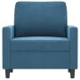 Sillón de terciopelo azul 60 cm de , Sofás - Ref: Foro24-359188, Precio: 165,21 €, Descuento: %
