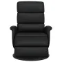Sillón reclinable con reposapiés cuero sintético negro de , Sillones - Ref: Foro24-356717, Precio: 239,14 €, Descuento: %