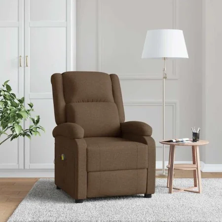 Sillón de masaje eléctrico tela marrón de , Sillones de masaje eléctricos - Ref: Foro24-348449, Precio: 231,45 €, Descuento: %