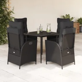 Set de muebles jardín 5 pzas con cojines ratán sintético negro de , Conjuntos de jardín - Ref: Foro24-3213393, Precio: 656,95...